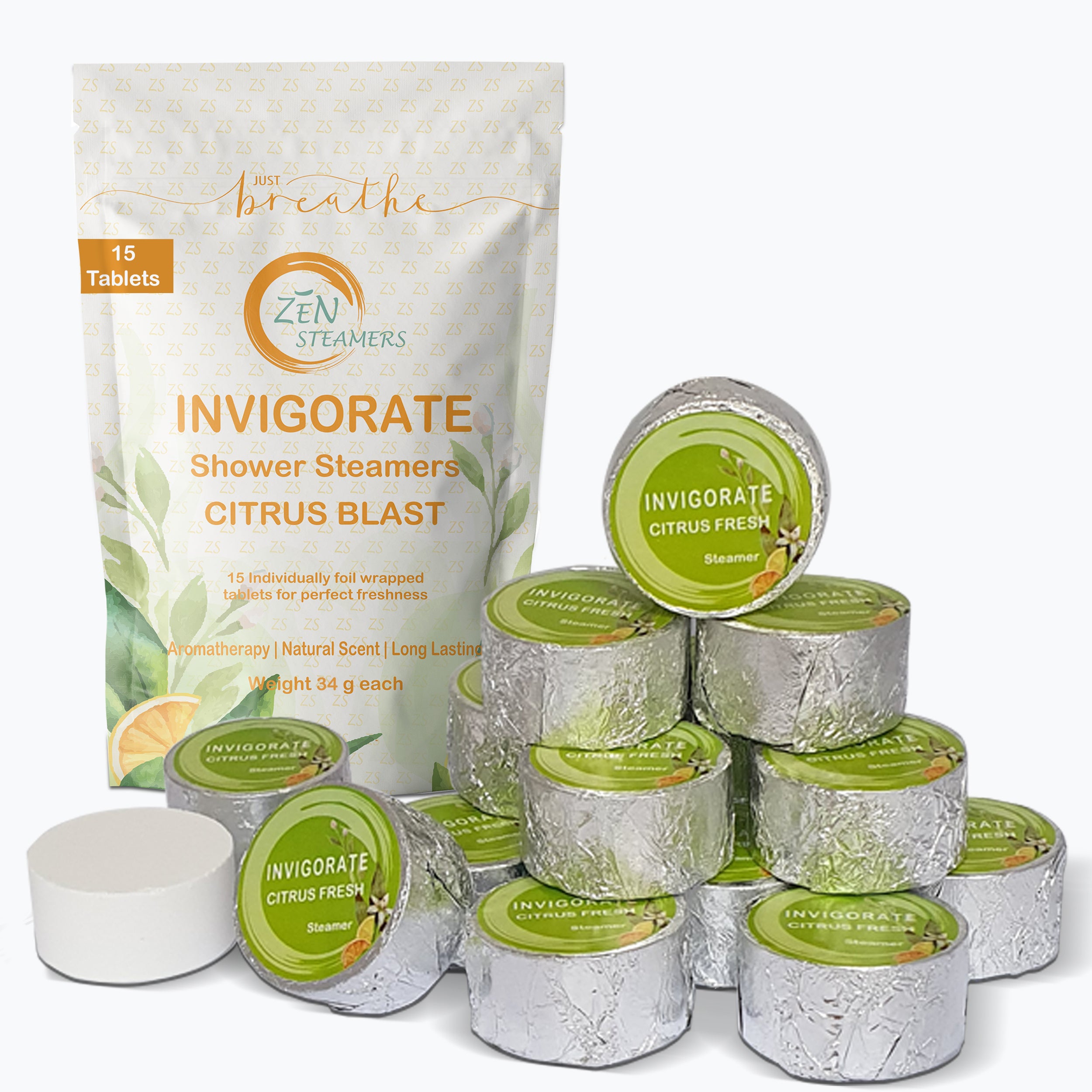 INVIGORATE Citrus Shower Steamer