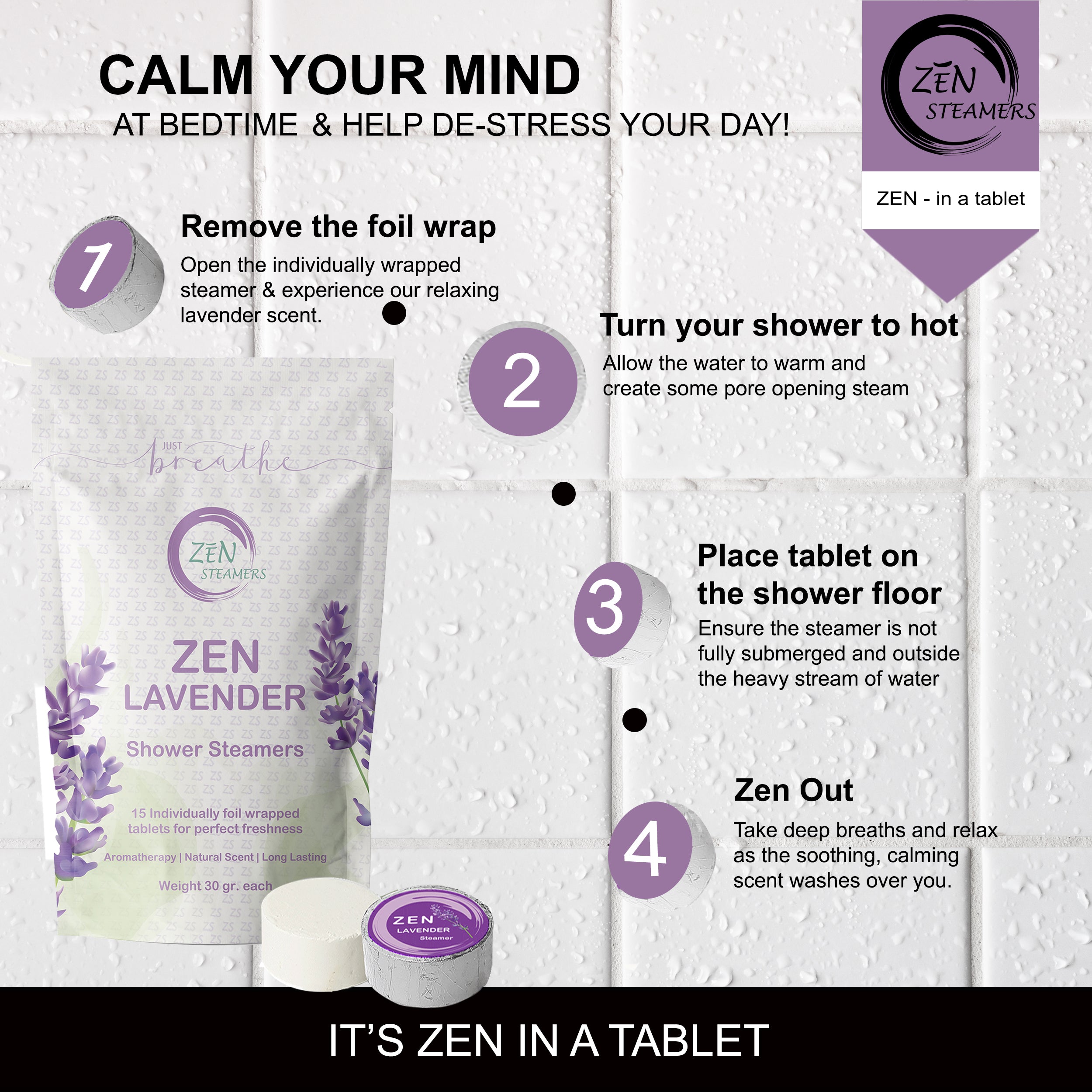 ZEN Lavender Shower Steamer