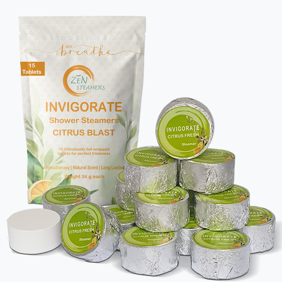INVIGORATE Citrus Shower Steamer